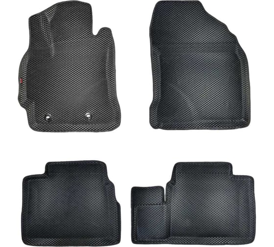 Коврики в салон L.Locker 5D EVA на Тойота Королла / TOYOTA Corolla (E160, E170) 2013–2018, черный/черный EVATYCOROL13 1