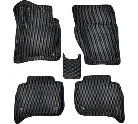 Коврики в салон L.Locker 5D EVA на Фольксваген Туарег / VW Touareg 2пок.2010-2018/PORSCHE CAYENNE 10-17 черный/черный EVAVWTOUR2 1