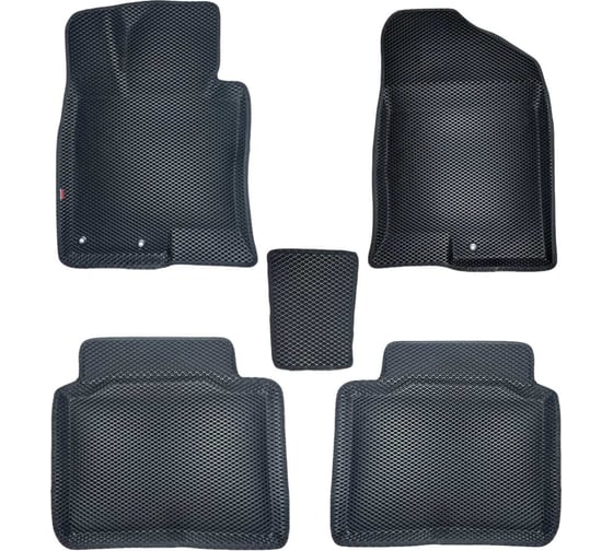 Коврики в салон L.Locker 5D EVA на Киа Оптима 3 / KIA Optima 3(2010-15), цвет ЧЕРНЫЙ/черный EVAKIAOPT10
