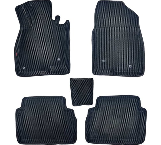 Коврики в салон L.Locker 5D EVA на Мазда 3 БМ / MAZDA 3 BM (2013-2019), цвет ЧЕРНЫЙ/черный EVAMZ313 1