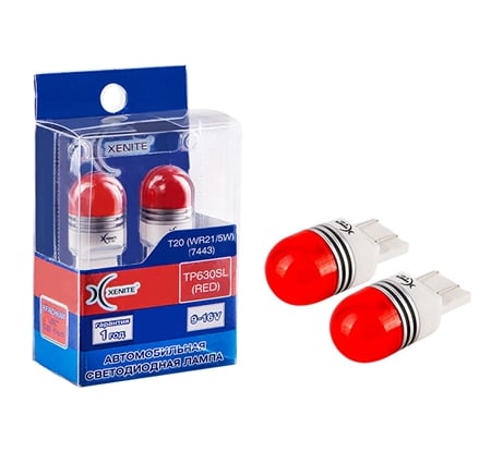 Автомобильная лампа XENITE TP630SL RED 9-16V/T20, WR21/5W, 7443, 2 шт. 1009529