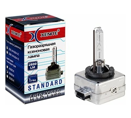 Ксеноновая лампа XENITE D1S, 85 В, 35 Вт, PK32d-2, 6000 K, 2800 Лм, 1 шт. 1004068