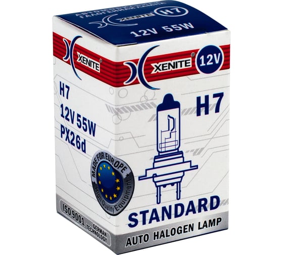 Автомобильная лампа XENITE STANDARD H7, PX26d, 1 шт. 1007014