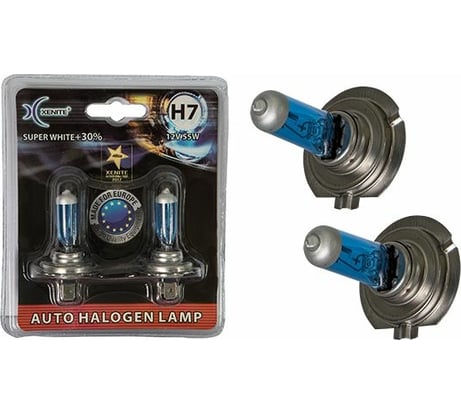 Автомобильная лампа XENITE SUPER WHITE H7, PX26d, 12 В, 2 шт. 1007046