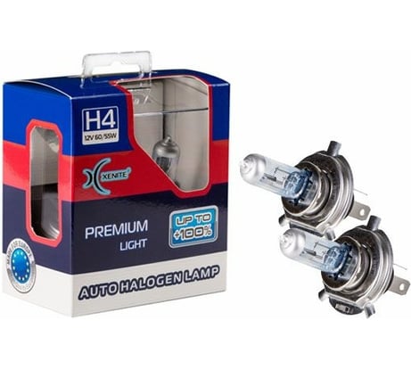 Автомобильная лампа XENITE PREMIUM H4, P43t, 12 В, 2 шт. 1007119
