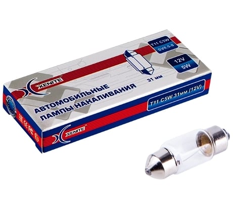 Автомобильная лампа XENITE T11, C5W, 31 мм, SV8,5-8, 12V 5W, 1 шт. 1007126