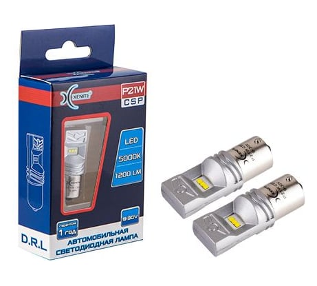 Автомобильная лампа XENITE P21W/1156, CSP, 9-30 В, 2 шт. 1009489