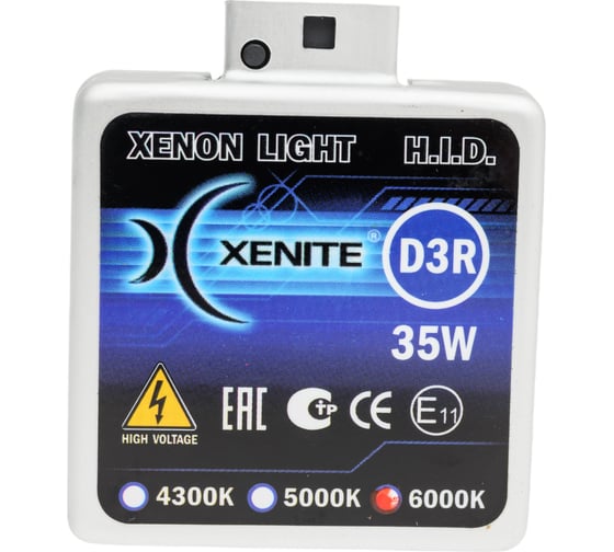 Ксеноновая лампа XENITE Premium D3R, 42 В, 35 Вт, PK32d-6, 6000 K, 1 шт. 1002015