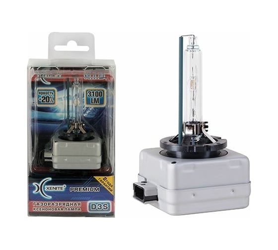 Ксеноновая лампа XENITE Premium D3S, 42 В, 35 Вт, PK32d-5, 6000 K, 1 шт. 1002018 1