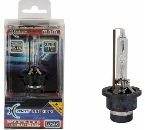 Ксеноновая лампа XENITE Premium D2S, 85 В, 35 Вт, P32d-2, 5000 K, 1 шт. 1002011