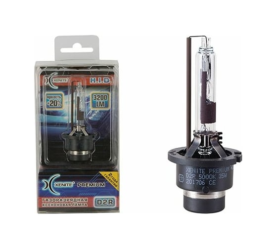 Ксеноновая лампа XENITE Premium D2R, 85 В, 35 Вт, P32d-3, 6000 K, 1 шт. 1002009 1