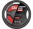 Чехол на руль DSV Black искусственная кожа, с насечкой R99308 1