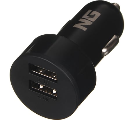 Устройство зарядное автомобильное NEW GALAXY NG 2xUSB, 2А, 12/24В, пластик 738-016