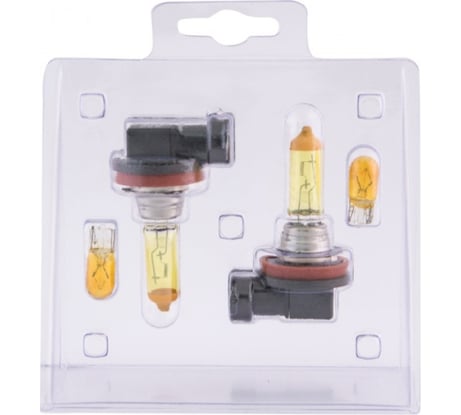 Галогенные лампы SVS серия Yellow Ver.2.0 3000 K, 12 В, H11, 55W+W5W, желтые, 2 шт. 0200102000