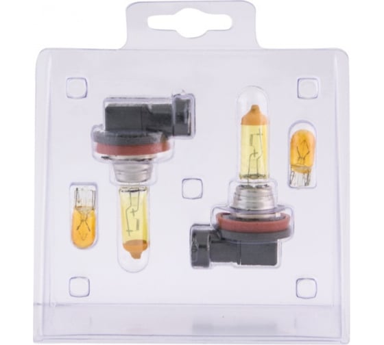 Галогенные лампы SVS серия Yellow Ver.2.0 3000 K, 12 В, H11, 55W+W5W, желтые, 2 шт. 0200102000