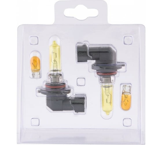 Галогенные лампы SVS серия Yellow Ver.2.0 3000 K, 12 В, HB3/9005, 65W+W5W, желтые, 2 шт. 0200098000
