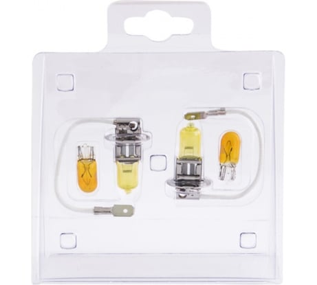 Галогенные лампы SVS серия Yellow Ver.2.0 3000 K, 12 В, H3, 55W+W5W, желтые, 2 шт. 0200094000