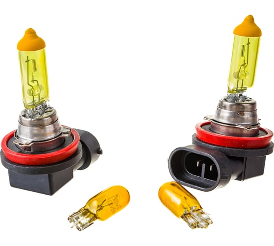 Галогенные лампы SVS серия Yellow Ver.2.0 3000 K, 12 В, H8, 35W+W5W, желтые, 2 шт. 0200097000