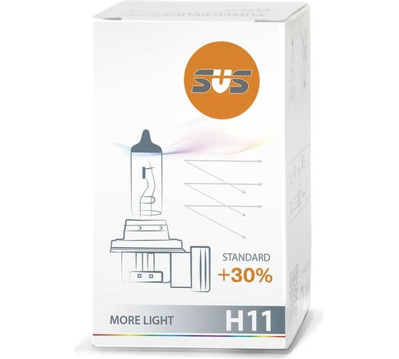 Галогенная автолампа SVS Standard +30% H11, 12 В, 55 Вт, PGJ19-2 0200004000