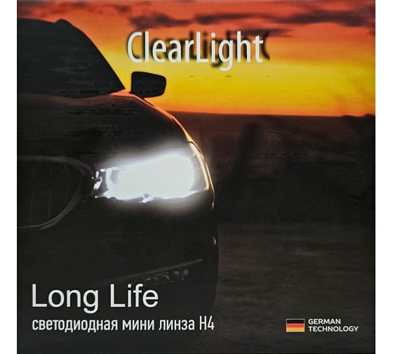 Комплект светодиодных линз Clearlight Н4 MINI LL 6000K KBM CL H4 mini LL 6K-2