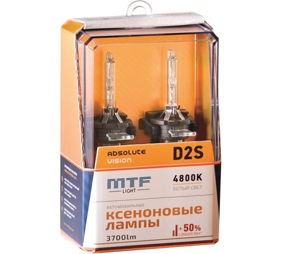 Ксеноновая лампа MTF Light ABSOLUTE VISION +50%, D2S, 4800 К, 3800 Лм, 35 Вт, 85 В 56721 1