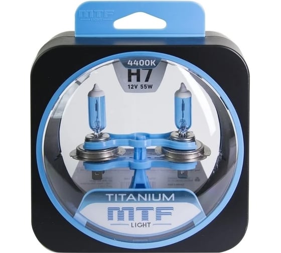 Галогеновая лампа MTF Light Titanium H7, 12 В, 55 Вт, 1500 Лм, 4400 К 40841