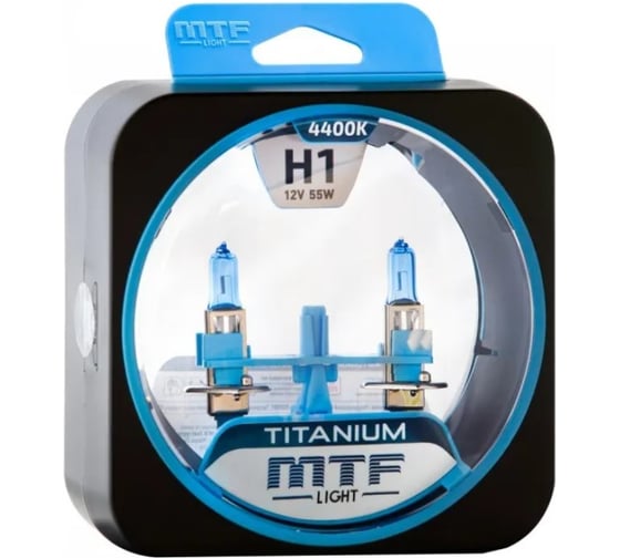 Галогеновая лампа MTF Light Titanium H1, 12 В, 55 Вт, 1550 Лм, 4400 К 50764