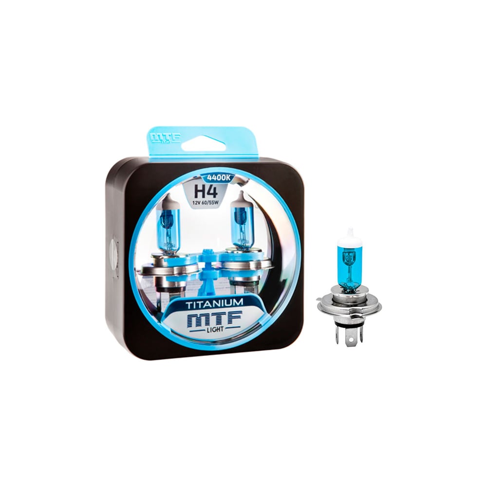 Галогеновая лампа MTF Light Titanium H4, 12 В, 60/55 Вт, 1650/1200 Лм ...