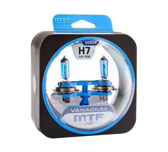 Галогеновая лампа MTF Light Vanadium H7, 12В, 55Вт 32713 HVN1207 1
