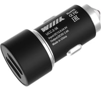 Зарядное устройство Wiiix с двумя USB-портами, 2.4 А, черный UCC-2-36-B