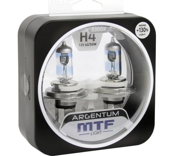 Галогеновая лампа MTF Light Argentum+130% Н4, 12 Вт, 60 Вт, 55 Вт 55434