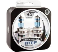 Галогеновая лампа MTF Light Argentum+80% H4, 12 В, 60/55 Вт, 1650/1200 Лм, 4000 К 40788