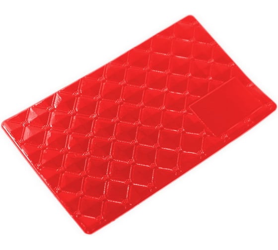Липкий коврик Wiiix силиконовый, красный, квадратики SP-03R 1