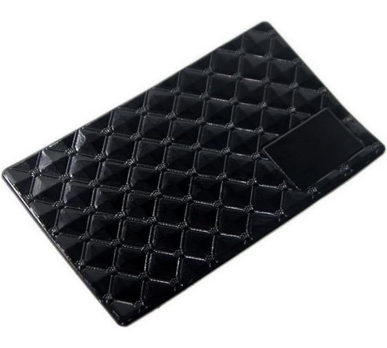 Липкий коврик Wiiix силиконовый, черный, квадратики SP-03BK 1