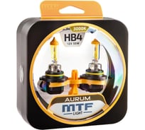 Галогеновая лампа MTF Light Aurum HB4 9006, 12В, 55Вт, 1500 Лм, 3000К 50769 HAU12B4