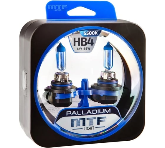 Галогеновая лампа MTF Light Palladium HB4 9006, 12 В, 55 Вт, 1500 Лм, 5500 К 45692