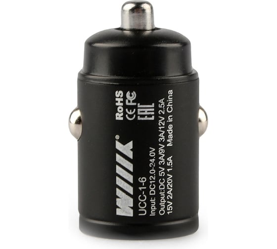 Автомобильное зарядное устройство Wiiix с USB-портом /PD 30Вт/ UCC-1-6-B 1