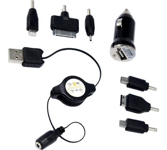 Автомобильное универсальное зарядное устройство Wiiix CS008 1