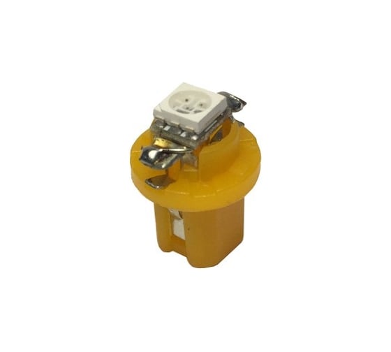 Светодиод Nord-Yada T5 B8,5d-02 (1SMD) 12V W1.2W Base: B8.5d желтый TM NORD YADA (2 шт в 1 упаковке) 901989