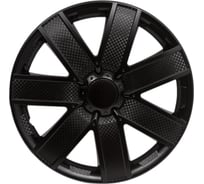 Колпаки LION ГАЛАКСИ 15, черный глянец, карбон, 2 шт. LW1504