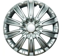 Колпаки LION ТОРНАДО 14, серебристый, карбон, 2 шт. LW1429
