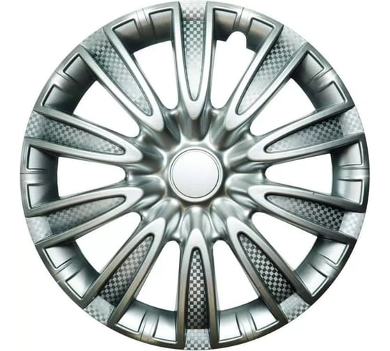 Колпаки LION ТОРНАДО 14, серебристый, карбон, 2 шт. LW1429