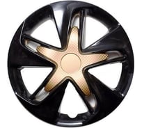 Колпаки LION СУПЕР АСТРА 15, черно-золотой микс, карбон, 2 шт. LW1534