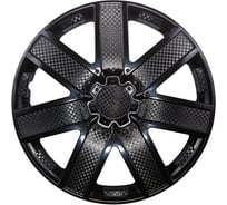 Колпаки LION ГАЛАКСИ 16, черный глянец, карбон, 2 шт. LW1604