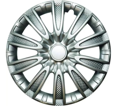 Колпаки LION ТОРНАДО 16, серебристый, карбон, 2 шт. LW1620