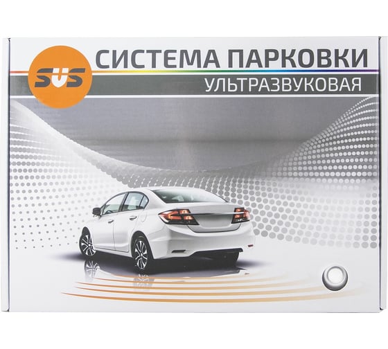 Парковочный радар SVS LED-088 4 датчика NEW Белый 0380088000