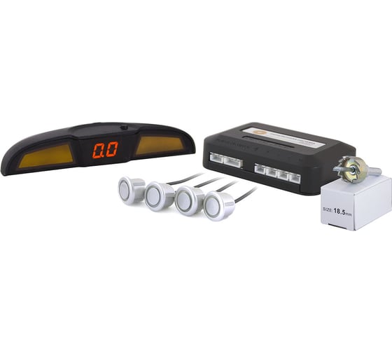 Парковочный радар SVS LED-088 4 датчика NEW Серебро 0380087000