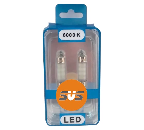 Светодиодные автолампы SVS C5W-31, 12 В, 1 Вт, 6000 K, 34 Лм, Chip 3014, 9SMD 0240433007