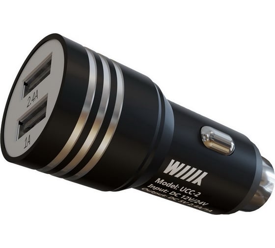 Зарядное устройство Wiiix с двумя USB-портами, черный UCC-2-24-B 1