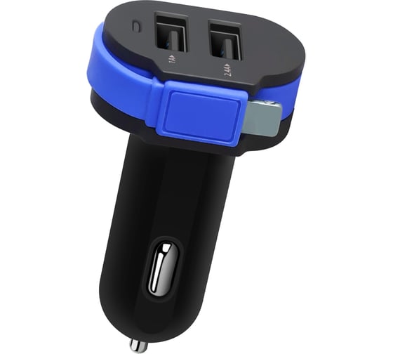 Зарядное устройство в автомобиль Wiiix 1+2.4А, кабель USB-Lightning CH-U2-9-U8MFI 1
